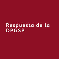 Respuesta de la DPGSP